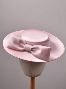 Elegante Chapéu de Abas Largas para Senhoras, Laço Grande, Chapéu para o Kentucky Derby em Ocasiões Formais, Chapéu de Feltro Macio de Top Plano para Vestido de Casamento, Noiva, Coquetel, Chá da Tarde, Halloween - A - Visão 14