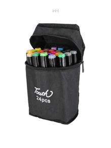 Plumones Touch de 24 Piezas, Regreso a Clases, Papelería, Dibujo para Escuela u Oficina, Escritura - Multicolor - Ver 2