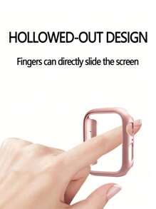 1 st. glänsande guldfärgad strass ihåligt skyddsskal, kompatibel med Apple Watch 38/40/41/42/44/45/46/49 mm, kompatibel med Apple Watch-serien Ultra/SE/11/10/9/8/7/6/5/4/3/2/1, smartklocka-tillbehör - Guld - Visa 8