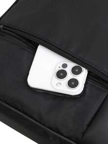 1 pieza Bolsa para computadora de negocios de 15.6 pulgadas, maletín porta documentos de gran capacidad con asa simple y correa para el hombro acolchada, bolsas para laptop, maletines para laptop resistentes a golpes - Negro - Ver 7
