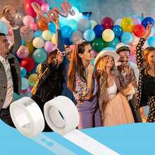 氣球拱門條套件，帶膠點貼紙和膠帶條，適用於派對、婚禮、生日、嬰兒洗禮裝飾 - 無色 - 查看 12