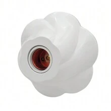 CILIA 1/2/4pcs,Lamp Bulb Socket, E26/E27 ,Screw Light Shade,Textured Roundness Petal Embossed Ceiling Bulb Fixing Holder, For Home
