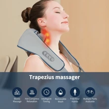 1 Pc Electric Neck And Shoulder Massager, Wireless Neck And Back Massage Shawl, USB Charging, For Home, Office, Driving, Kneading Massage Shawl, Mother's Day, Father's Day Gifts Gym Accessories, Sport, Gym, Home Exercise, Massager, Massage