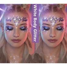 Body Glitter Gel, Face Glitter Body Gel Sequins Shimmer Liquid Eyeshadow, Chunky Glitter For Face Hair Nails, Holographic Cosmetic Laser Powder Festival Glitter Makeup