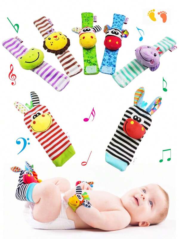 Baby Wrist Rattles Foot Finder Toys Set, Toddler Rattle Sock, Arm Hand Bracelet, Feet Leg Ankle Socks, Gift For Newborn Infant Babies Boy Girl Bebe,Baby Giraffe,Baby Anklets,Bracelet For Baby,Baby Bangle,Baby Bangles,Baby Mobile