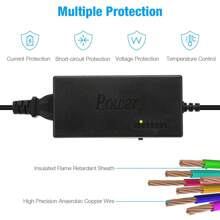 96W Universal Laptop Charger Adapter For Notebook 12-24V Adjustable PowerSupply~