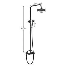 1pc Oil Rubbed Bronze Shower Faucet 8 Inch Rainfall Shower Head Set Bathroom Shower System Wall Mount - Black - View 3