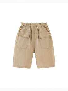 mini bala Quần Bé Trai Bảy Điểm Mùa Hè Dễ Thương Thân Thiện Với Làn Da Chất Cotton Nguyên Chất Thoải Mái Thoáng Khí Quần Bong Bóng - Màu Khaki - Xem 5