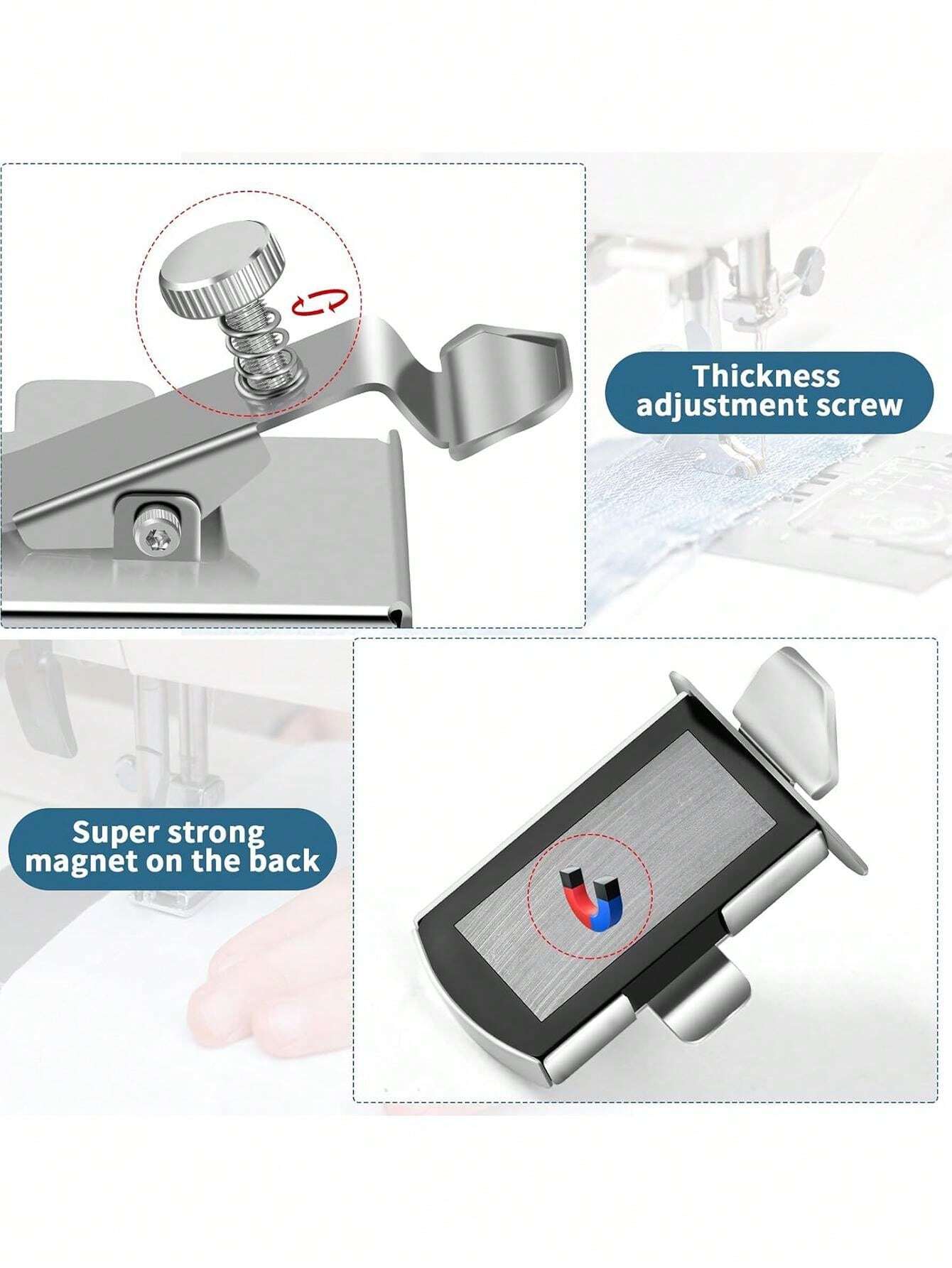 Seam Guide For Sewing Machine, Sewing Guide With Clip, Multifunctional Ruler