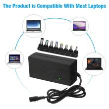 96W Universal Laptop Charger Adapter For Notebook 12-24V Adjustable PowerSupply~