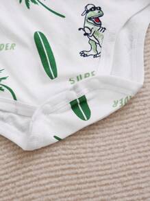 Yierying Baby Boys' Short Sleeve Dinosaur Print Outdoor Style Polo Shirt And Shorts Set For Spring/Summer