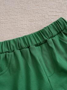 Yierying Baby Boys' Short Sleeve Dinosaur Print Outdoor Style Polo Shirt And Shorts Set For Spring/Summer