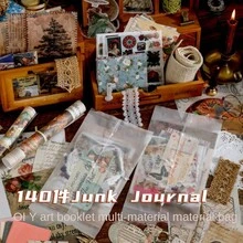 60-200 Tờ Nghệ Thuật Thùng Rác Tạp Chí Giấy Scrapbook Bộ Tặng Gói Vintage Ghi Nhớ Dán Cắt Dán Chất Liệu Bộ - Nhiều màu - Xem 4