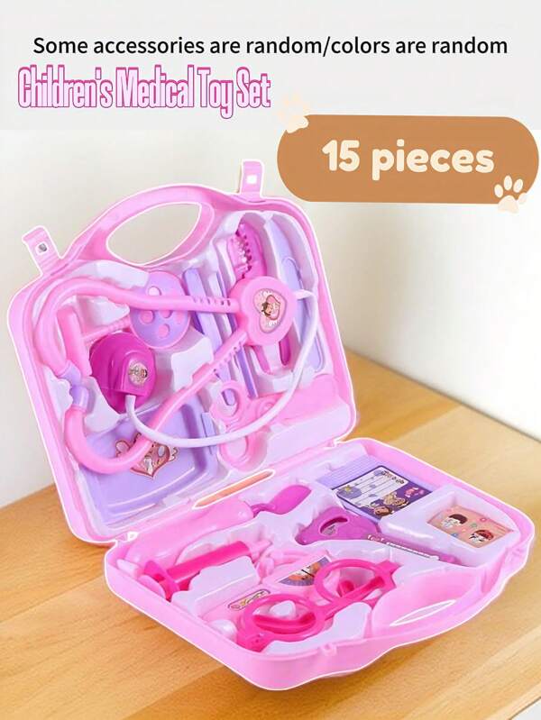 Juego de caja médica de juego de roles educativo para niños de 3+ años (15 piezas), doctor, juguetes de doctor, juguetes para niños, juguetes> Otros disfraces para niños, maquillaje para niños, mejor doctor, set de hospital, kit de doctor para niños pequeños, set de doctor, juguetes de doctor, juguetes