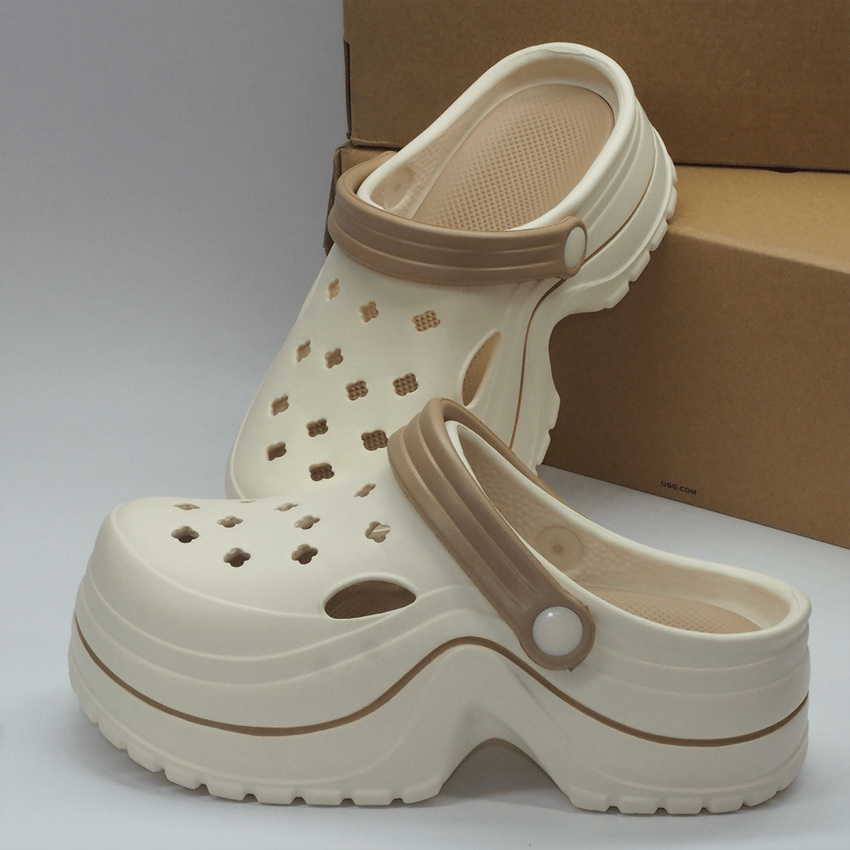 Zapatos de verano para mujer con huecos, plataforma gruesa, sandalias de doble uso con punta cerrada y suela antideslizante para la playa y actividade