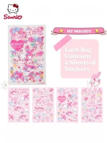 Classic Character Stickers - Pack Of 4, PET Material, 6 Unique Styles, Adorable Designs, Non-Repeating, Suitable For All Ages, Ideal For Decorating Journals, Notebooks, Water Bottles, Cups, Envelope Seals, And More Back To School
