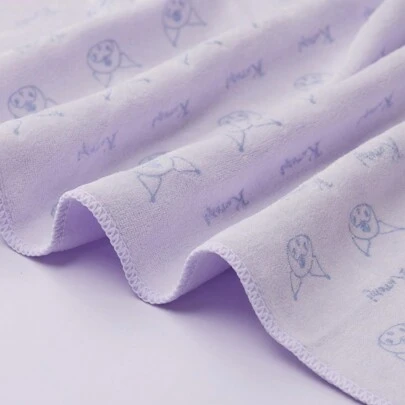 Miniso Sanrio Kuromi Microfiber Towel, Super Absorbent & Quick Dry, Soft Skin-Friendly Material, Cute Cartoon Print, Perfect For Bathroom, Gym, Travel & Kids Daily Use(1 PC)