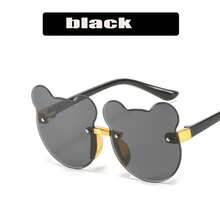 1 pieza Gafas de sol con diseño de oso de dibujos animados, accesorio de playa para niños y niñas - Multicolor - Ver 3
