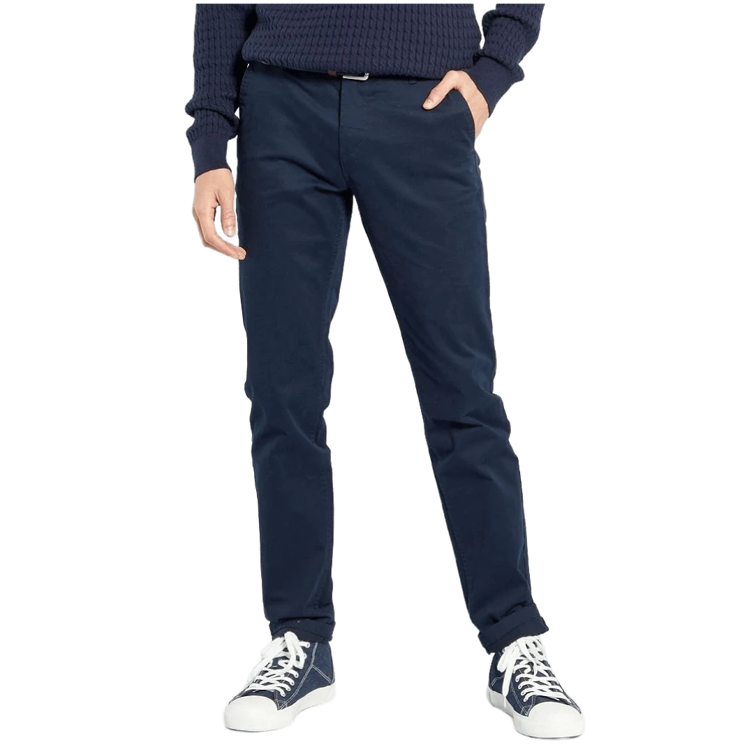 Pantalon para Hombre Ajustados Chinos Stretch Slim - Azul - Ver 1