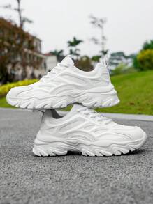Men's Upper Running Shoes Sneakers Walking Sneakers Fitness Gym Lightweight Casual Shoes