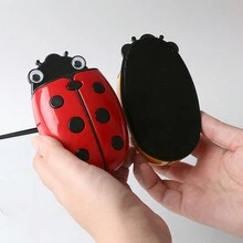 1pc Cute Ladybug Eraser Whiteboard Pen Organizer Save SpaceContainer Holder - Multicolor - View 3