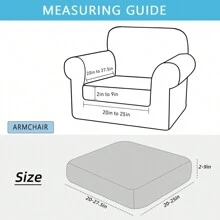 2/3 Pieces Waterproof Sofa Seat Cushion Cover Elastic Sofa Seat Slipcover With Solid Cushion Cover, Washable Furniture Protector Cover For Armchair Loveseat Sofa - Khaki - View 2