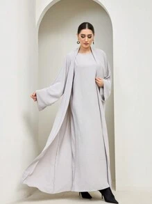 A Set Of CEY Skin-Friendly And Breathable Hijab Fabric Shawl Cardigan Suitable For Women For Daily Wear (Abaya) - Multicolor - View 17