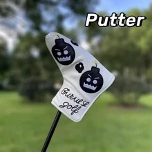 Devil Bomb Golf Club Cover Head Cover Protective Cover 135 Fairway Wooden Chicken Leg Stick Cover Pusher Cover - White - View 6