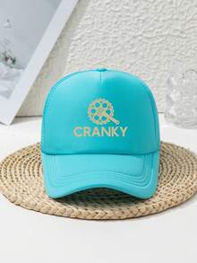 1pc Unisex CRANKY Chain Detail Outdoor Leisure Cycling Adjustable Sunscreen Baseball Cap Visor Hat, Suitable For Daily Outfits In Spring And Summer - Multicolor - View 11