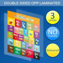 16 Sheets Spanish Children Early Education Decorative Enlightenment Learning Hanging Posters For Preschool Education, Silent Hanging Posters - Multicolor - View 3