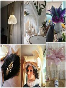 10Pcs/Lot 15.20cm-6-8inch Colored Artificial Ostrich Feathers For Crafts Wedding Decoration Handicraft Accessories Table Centerpieces Carnival Plumas Decor