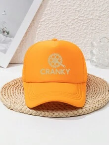 1pc Unisex CRANKY Chain Detail Outdoor Leisure Cycling Adjustable Sunscreen Baseball Cap Visor Hat, Suitable For Daily Outfits In Spring And Summer - Multicolor - View 10