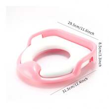 2023款易於使用的扶手馬桶座椅，寶寶輔助馬桶訓練座椅，幫助幼兒完成馬桶訓練 - 粉色 - 查看 2