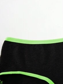 Teenager Mädchen 8 Stücke Unterwäsche, bequeme Höschen - Schwarz - Übersicht 2