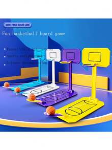 Desktop Basketball Arcade: Fun Interactive And Educational Toy! Interactive Basketball Hoop Finger Shooting Game - 2 Player Tabletop For Kids Party Fun - Multicolor - View 2