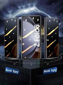 [2 IN 1] 1 Pc Inner Privacy + 1 Pc Front Anti-Spy Hydrogel Film Screen Protector Compatible With Samsung Galaxy Z Fold 7 6 5 4 3 2 Waterproof Shockproof Anti-Fall Anti-Fall Scratch Resistant Anti-Fingerprint Full Cover - Clear - View 5