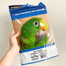 Papel foto glossy auto adesivo 115g/m2 A4 - 20 folhas - Branco - Visão 2