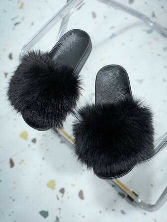 Women Fairy Style Long Fluffy Slippers, Perfect For Outdoor/Indoor Use, Anti-Slip & Odor-Resistant, Party/Winter