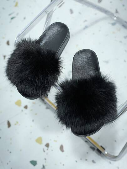Women Fairy Style Long Fluffy Slippers, Perfect For Outdoor/Indoor Use, Anti-Slip & Odor-Resistant, Party/Winter