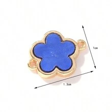 5入組金色幸運五瓣花雙環連接器吊飾，適用於時尚女性製作耳環、手鏈、項鍊 - 彩色 - 查看 21