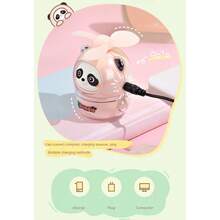 1 pieza Lindo mini ventilador de panda USB recargable, ventilador portátil para exteriores para escritorio de estudiantes
