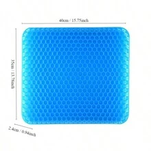 1 件装凝胶座垫，四季皆宜，透气冰垫，蜂窝设计汽车座椅软冰垫，适用于办公椅和家用凳子，凉爽座垫 - 藍色 - 查看 11