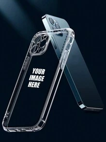 1pc Customized TPU Transparent Corner Shockproof Phone Case Cute,Colorful,Stylish,Kawaii Custom,Personalized,Unique,Customized Ideal Gifts For Him,Ideal Gifts For Her Boyfriend,Girlfriend,Family,Friends,Grandparents,Couple,Pet Lovers For Anniversaries,For Birthdays,For Graduation,For Weddings,For Prom,For Mother's Day,For Father's Day