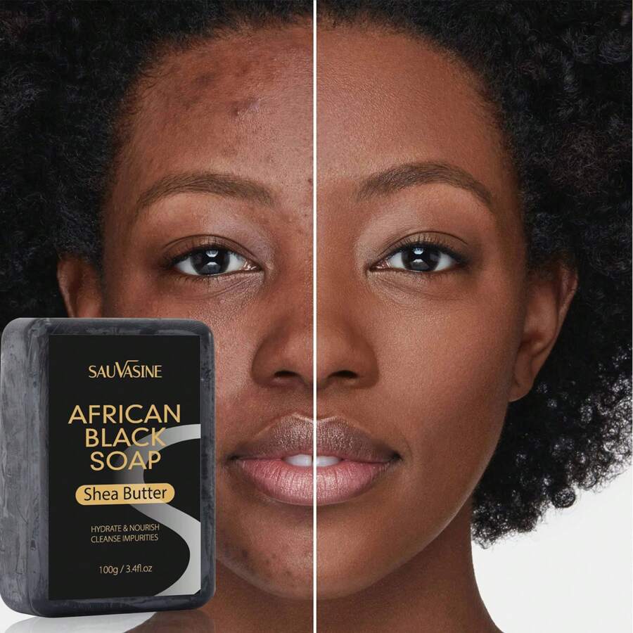 Black Soap: Natural Cleansing, Skin Care! Deep Cleansing, Pore Purifying, Restore Skin Purity. Balance Oil, Improve Skin Issues. Moisturizing, Soften Skin, Prevent Dryness And Roughness. Soothe And Repair, Reduce Allergic Reactions. Natural Ingredients, Gentle And Non-Irritating, Suitable For All Skin Types.