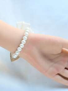 1 Stück Elegante Champagnerfarbe Koreanische Stil Braut Handgelenk Blume Hochzeit Accessoire Brautjungfern Schwester Gruppe Hochzeitsgeschenk Champagner Super Fairy Armband