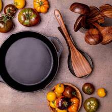 AIUHI 7 pièces Ustensiles de cuisine en bois, Cuillères pour la cuisine, cuillères de cuisine en bois naturel avec support, Ensemble de Spatule antiadhésives, Articles de cuisine indispensables