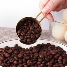 1/4PCS Stainless Steel Round Measuring Cup Set, Food Measuring Cup, Coffee Measuring Cup, Graduated Measuring Cup, Kitchen Measuring Cup Set - Gold - View 5