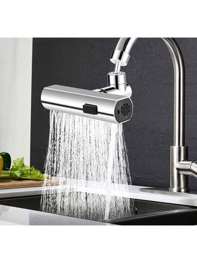 1 pieza Extensor giratorio de 360 grados para grifo, con rociador de doble modo y boquilla aireadora ahorradora de agua para decoración del hogar, baño, decoración de otoño, regreso a clases