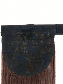 長直發假髮片馬尾辮合成女馬尾接發 - 棕色 - 查看 4