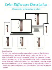 長直發假髮片馬尾辮合成女馬尾接發 - 棕色 - 查看 8